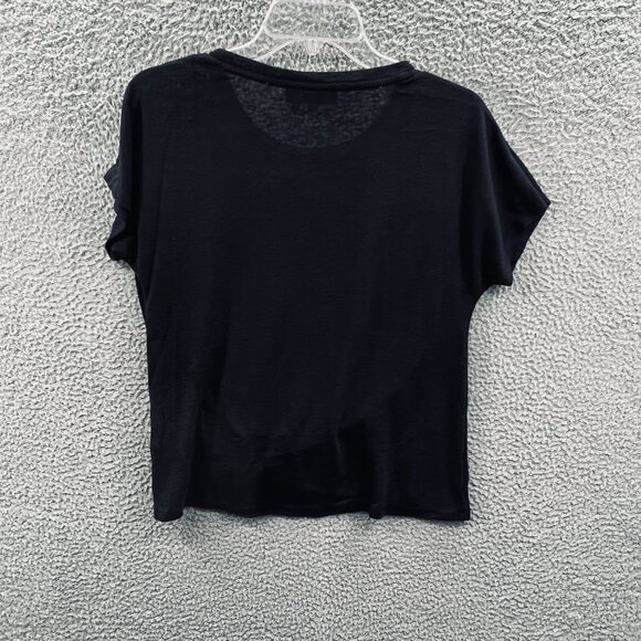 DKNY Jeans Womens Top Small Black Short Sleeve Pullover Casual Lightweight Shirt - Picture 2 of 8